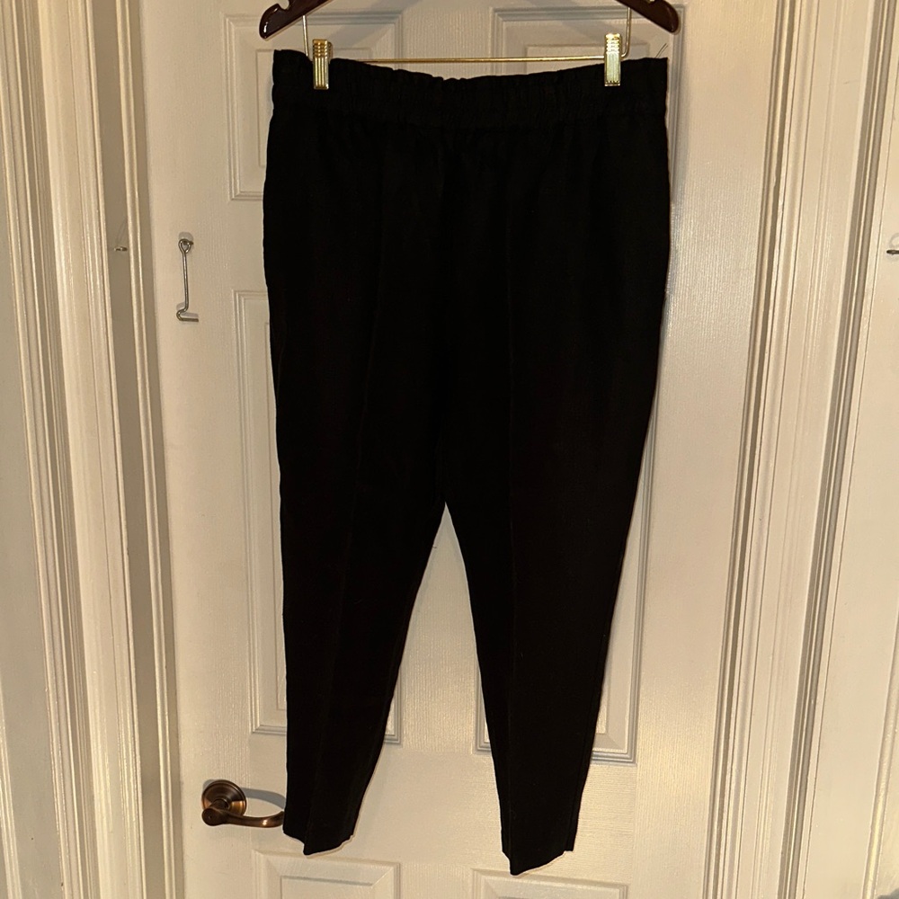 La Redoute Black Linen Pants Size 44 US 14